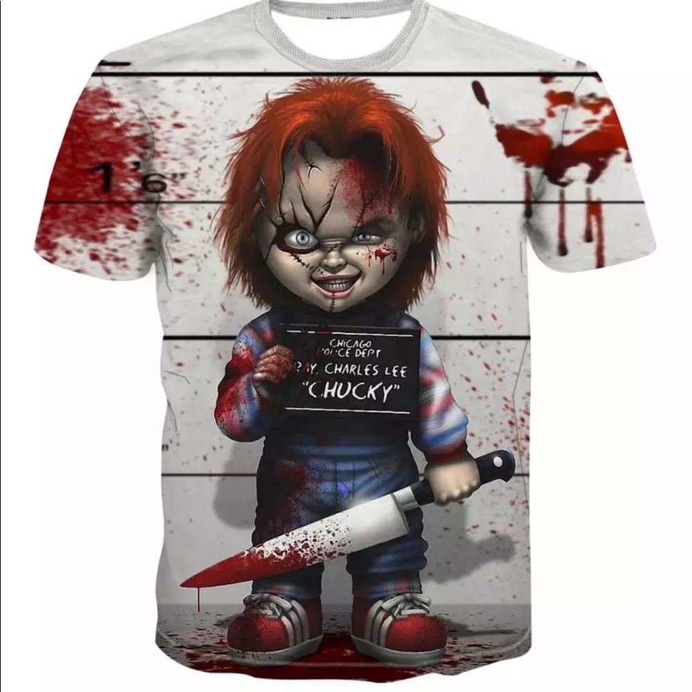 CHUCKY T SHIRT FRIENDS TO THE END UNISEX NEW